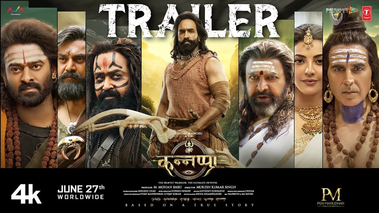 Kannappa Official Trailer – Hindi Akshay Kumar Vishnu Manchu Mohan Babu Prabhas Mohanlal